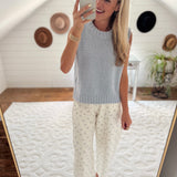 Blue Boucle Sweater Vest