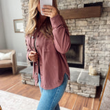 Raisin Sola Oversized Shacket