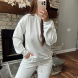 In My Athletic Era LT. Heather Grey Mock Neck Crew