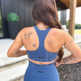 BIRDIE AirSkin Sports Bra in Storm Blue