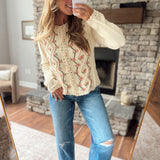 Ecru Posie Floral Cardigan