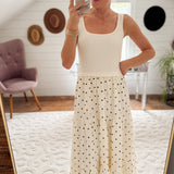 Cream Sweet Tea & Spots Maxi Dress