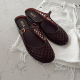 Brown Cherri Jelly Flats