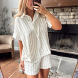 Taupe Sahara Stripe Shirt
