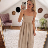 Sand Barefoot Stripe Midi Dress