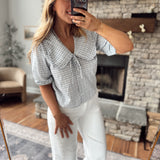 Blue Plaid Storybook Blouse