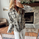 Camo Code Waist Tie Jacket