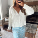 White Cabo Coffee Run Cardigan