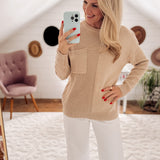 Everyday Taupe Mineral-Washed Textured Crew Sweater IN STORE
