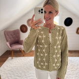 Light Olive Posie Floral Cardigan