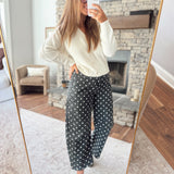 Black Lavina Polka Dot Pants