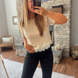 Taupe Casually Tempting Top