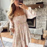 Petal Whirl Mini Dress