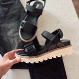 Black Jony Strap Sandals