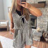 Sweet but Wild Denim Romper