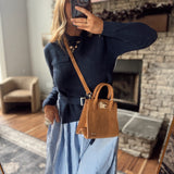 Camel Nixie Nubuck Small Tote