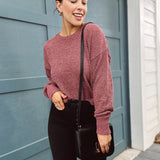 Candace Rose Shimmer Crop Sweater