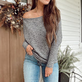 Never Let Go Charcoal Waffle Top