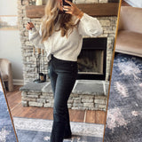 Mica Moon Black HR Straight Leg Denim