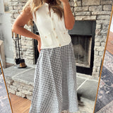 Black Picnic in the Park Midi Skirt