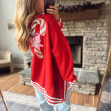 Red Candy Cane Cardigan