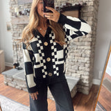 Golden Grid Cardigan