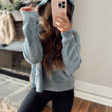 Slate Sleigh Rides Chenille Yarn Cozy Knit Sweater