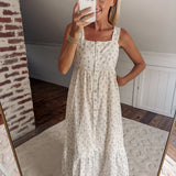 Cream Dasha Floral Midi Dress