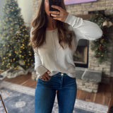 Bone Eva Front Seam Sweater