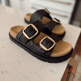 Black Monica Platform Sandals