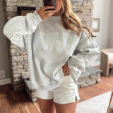 Blue Stripe WWJD Mock Neck Sweatshirt