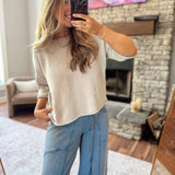 Haze Rolled Edge Sweater Top