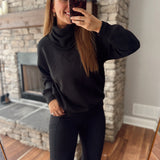 Black Leighton Scuba Turtleneck