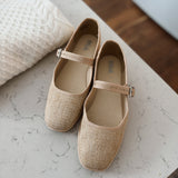 Natural Raffia Monroe Flats