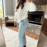 Mica Clean Blue MR Straight Denim