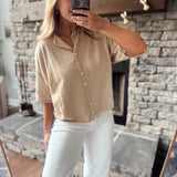 Beige Annalise Cardigan Top