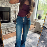 Mica Jasper HR Flare Button-Fly Denim