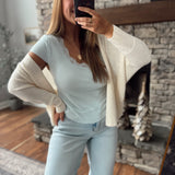 Powder Blue Timeless Trim Tee