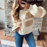 Natural Cable & Color Cardigan