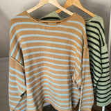 Taupe & Blue Cielle Sweater