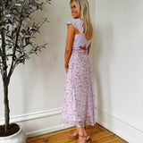 Lilac In Bloom Open Back Maxi Dress