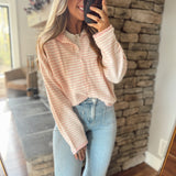 Pink Mini Stripe Piper Knit Cardigan