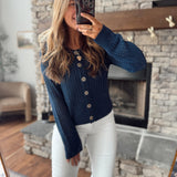 Navy Sweet Pea Cardigan