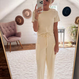 Pale Yellow Quincy Cargo Pants