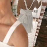 Briana White Poplin Babydoll Dress