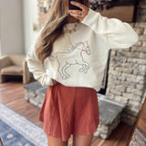 Ivory Starlight Stallion Sweater