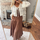Endless Ivory Crochet Cardigan
