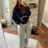 Heather Gray Cielle Waffle Pants