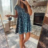 Vintage Petal Wash Denim Mini Dress