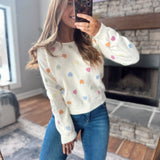Cream Love Notes Sweater